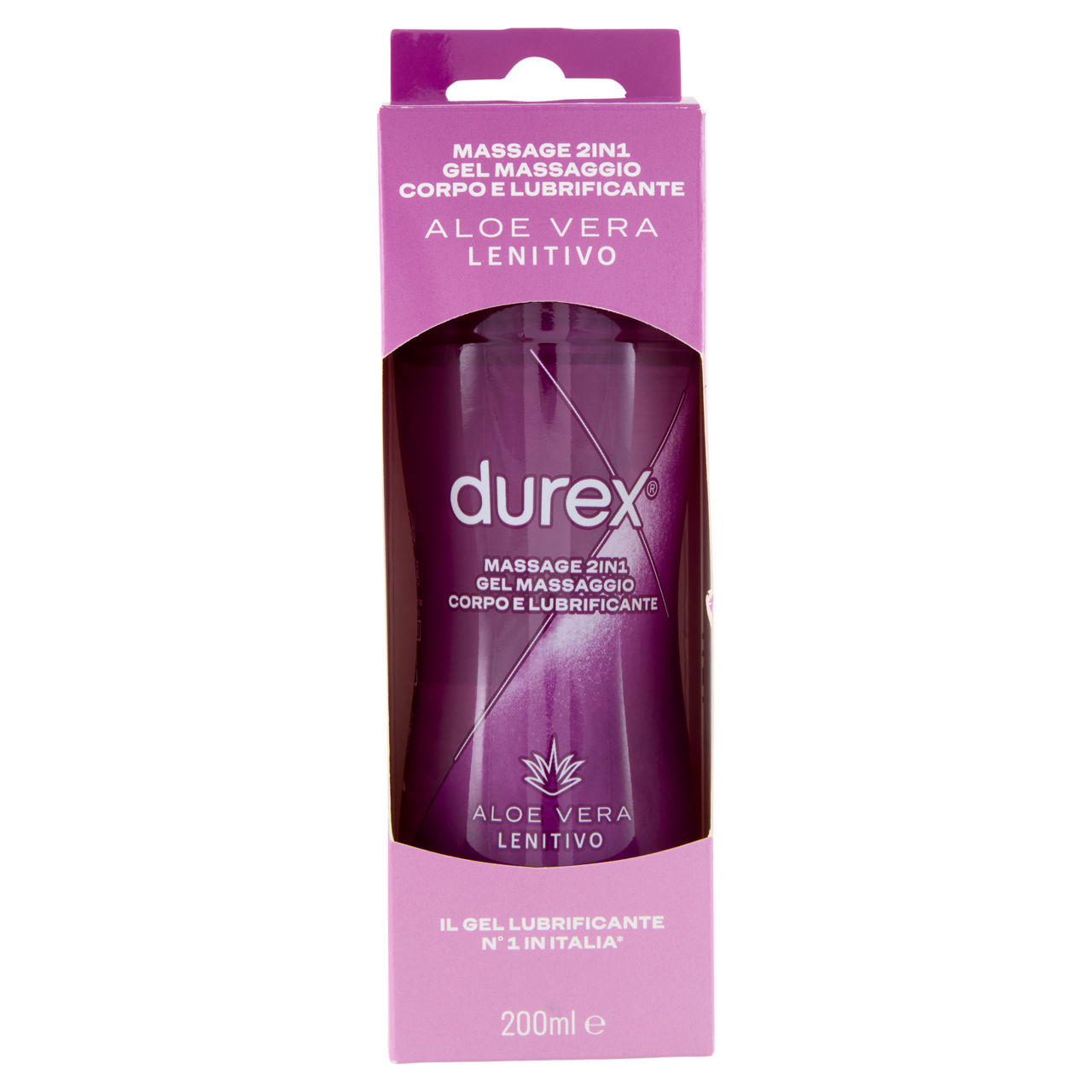 Gel massaggio corpo e lubrificante durex massage 2 in 1 aloe vera ml 200