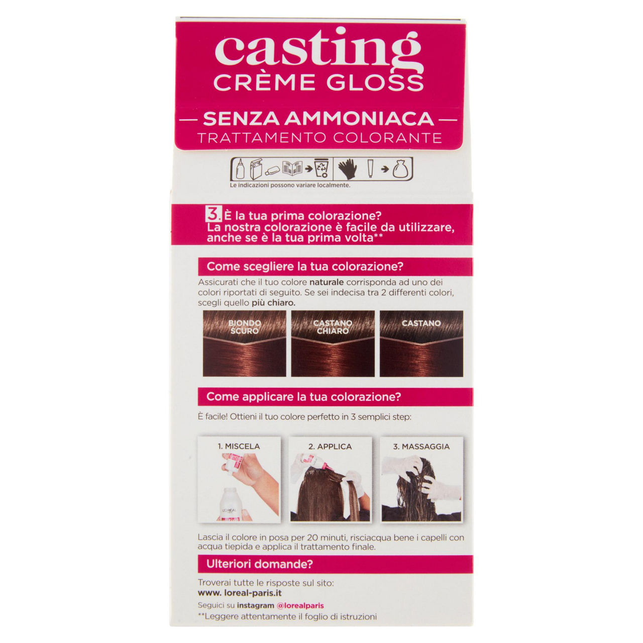 Colorazione trat. senza ammoniaca casting creme gloss  n.535 chocolat sc.pz.1 - Immagine 51