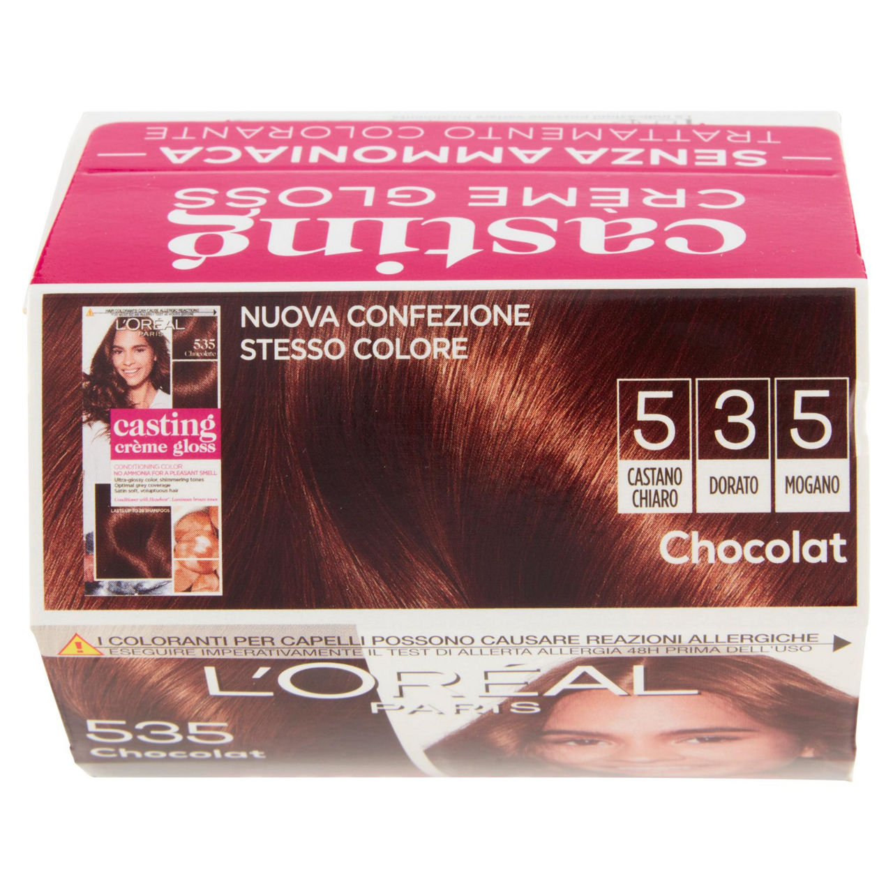 Colorazione trat. senza ammoniaca casting creme gloss  n.535 chocolat sc.pz.1 - Immagine 21