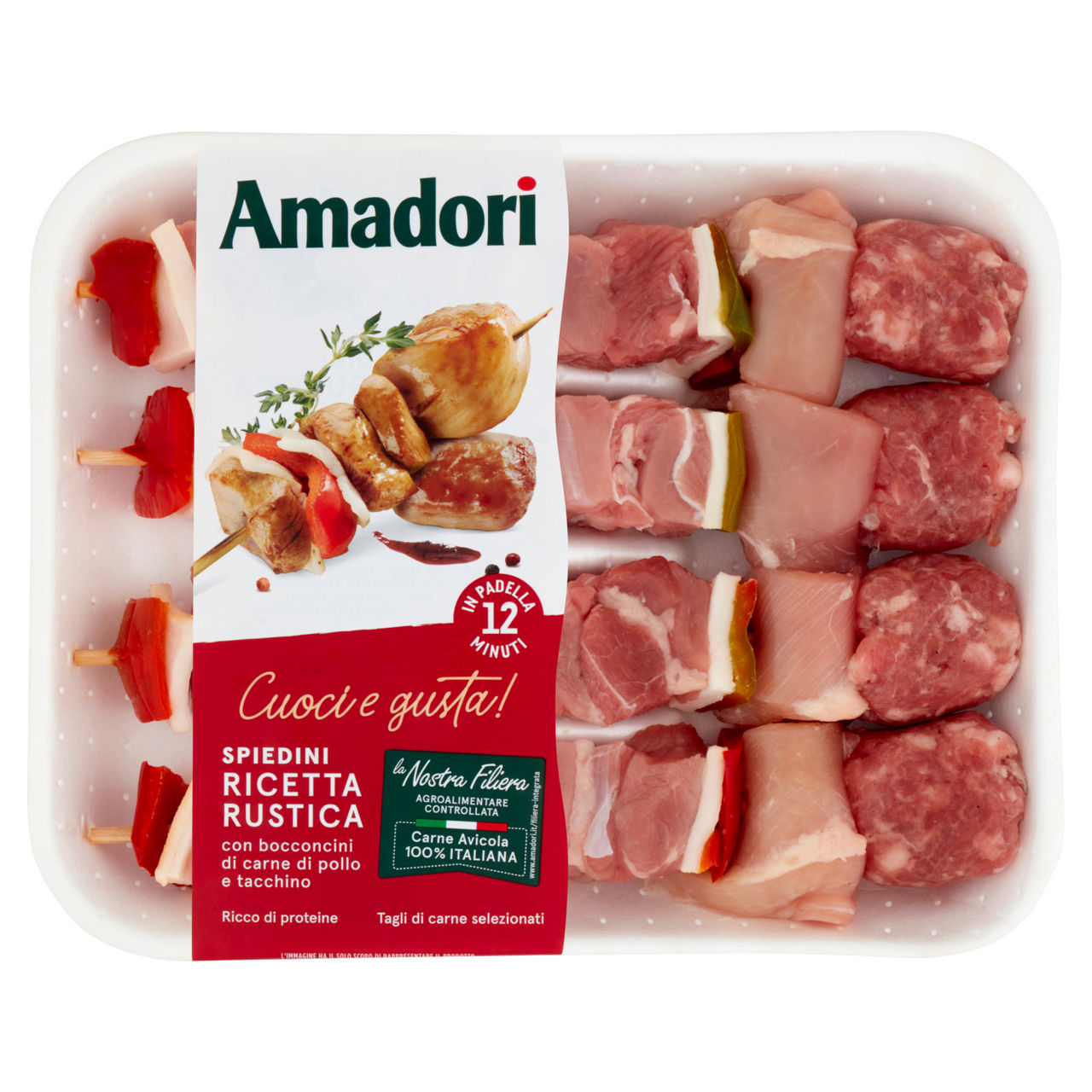 Spiedino rustico di pollo e tacchino - Immagine 01