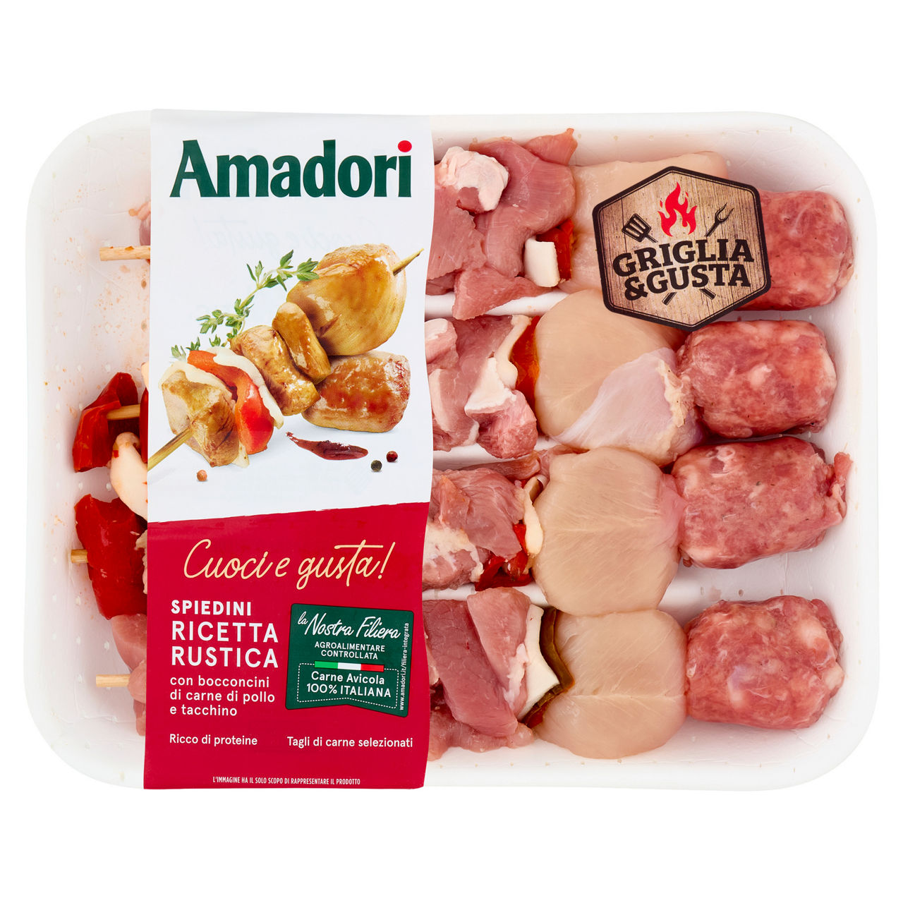 Spiedini di pollo tacchino e salsiccia Ricetta Rustica - Immagine 11