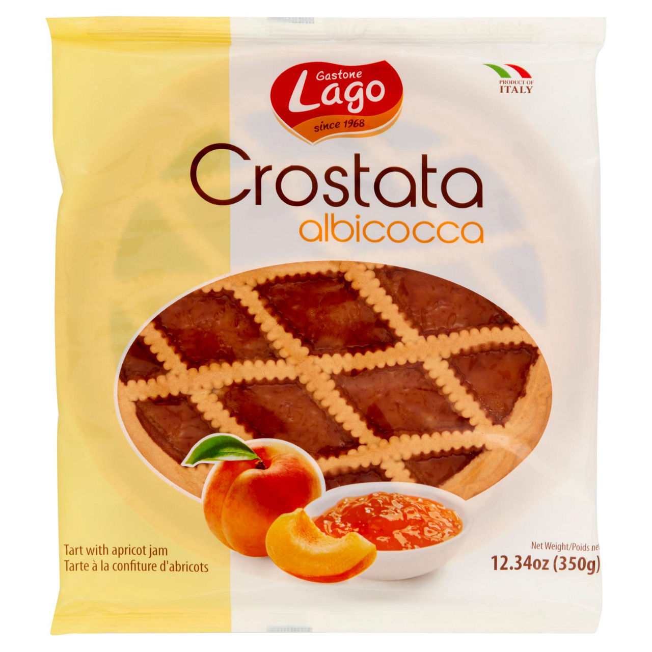Crostata con confettura di albicocca 350 gr