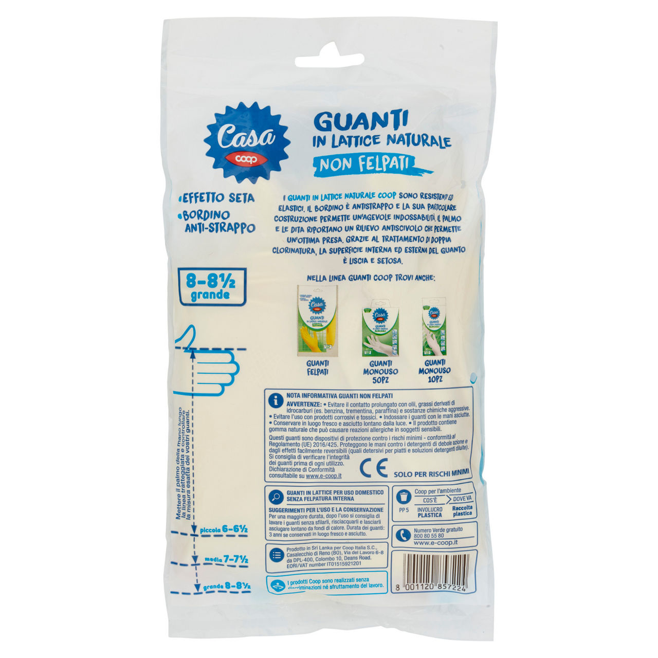 Guantisenza felpatura in lattice naturale taglia grande 1 pz - Immagine 21