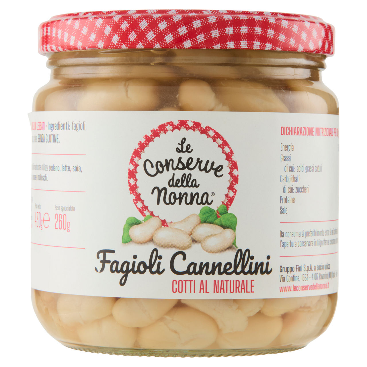 Fagioli cannellini cotti al naturale 260 gr