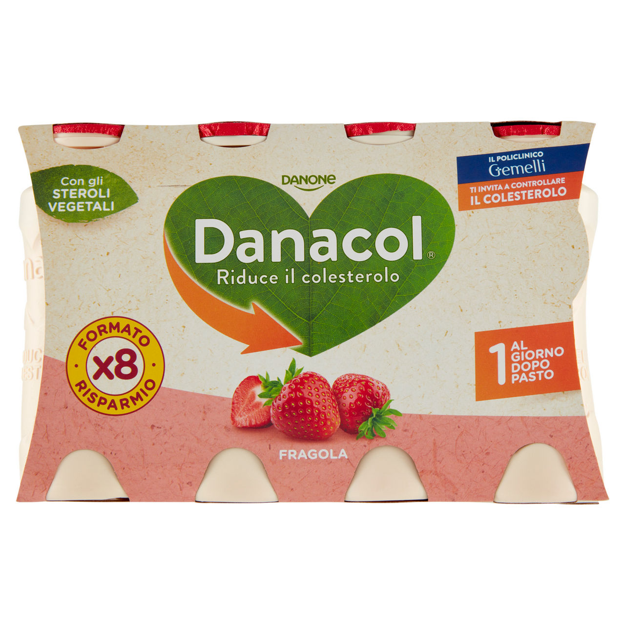 Steroli vegetali alla fragola 8 pz da 100 gr - Immagine 01