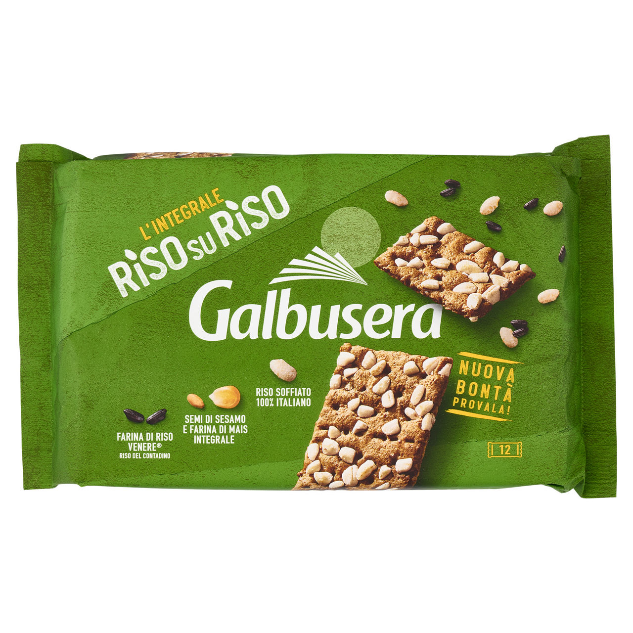 Crackers integrale con riso soffiato 380 gr