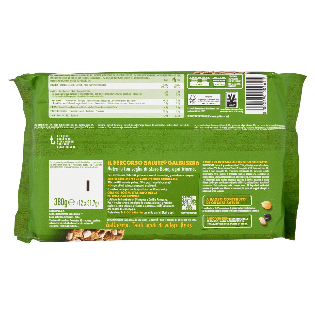 Crackers integrale con riso soffiato 380 gr - Immagine 21