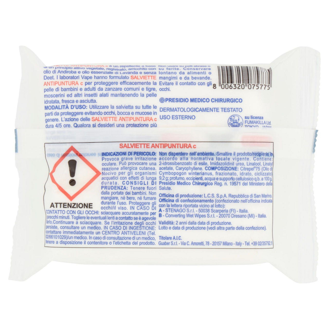 Salviette antipuntura vape derm kids pz. 15 - Immagine 51