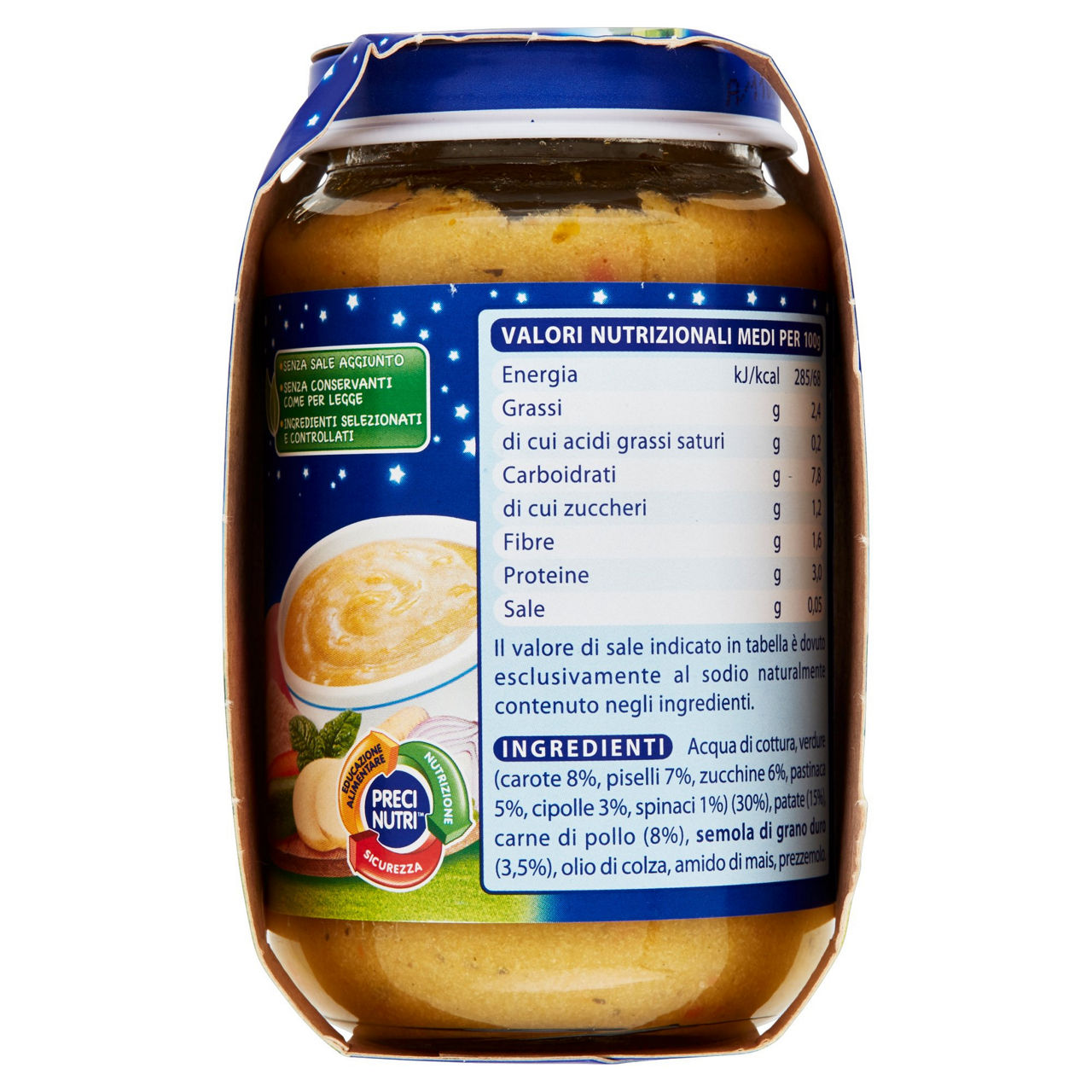 Pappa completa verdure semolino e pollo 2 pz x 200 gr - Immagine 51