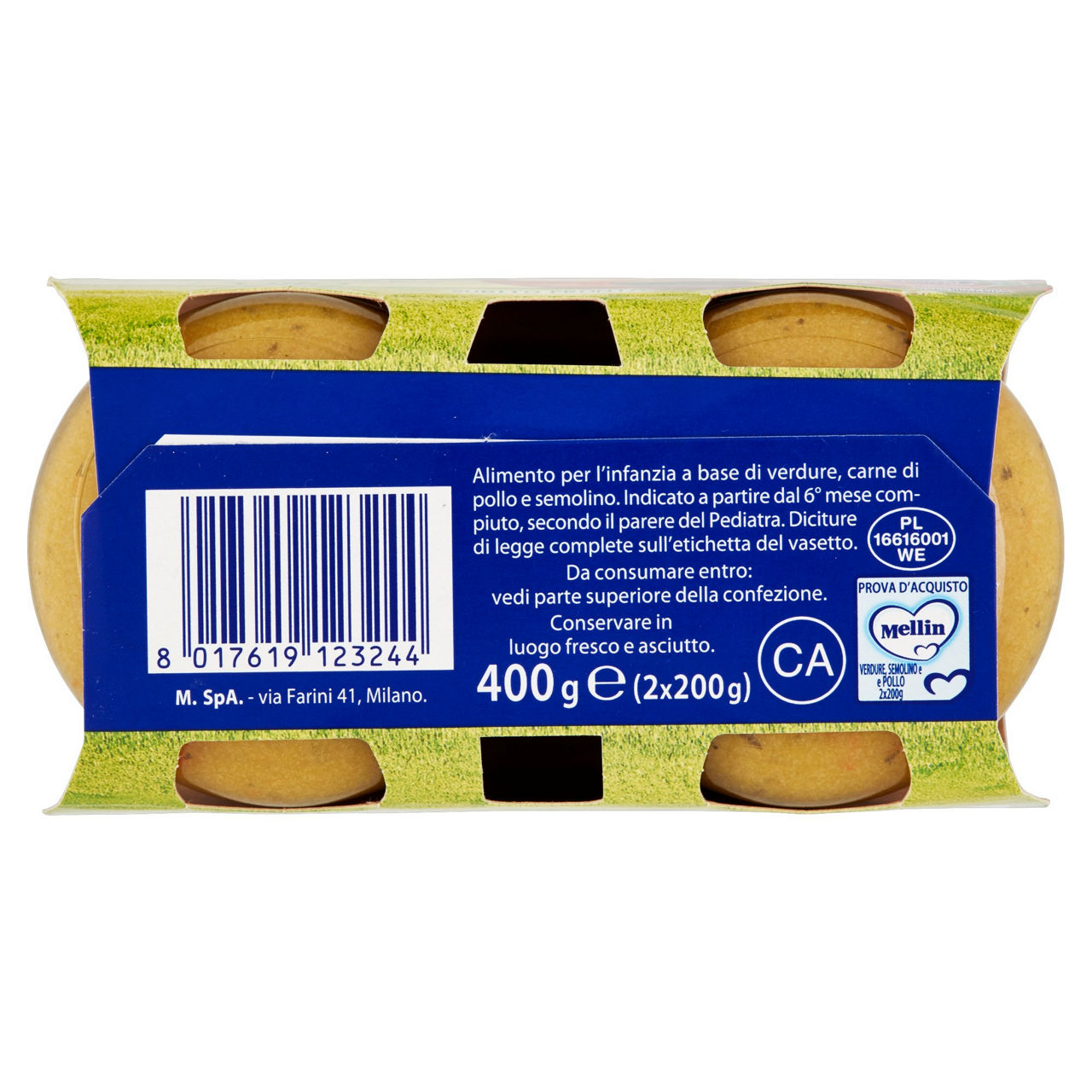 Pappa completa verdure semolino e pollo 2 pz x 200 gr - Immagine 41