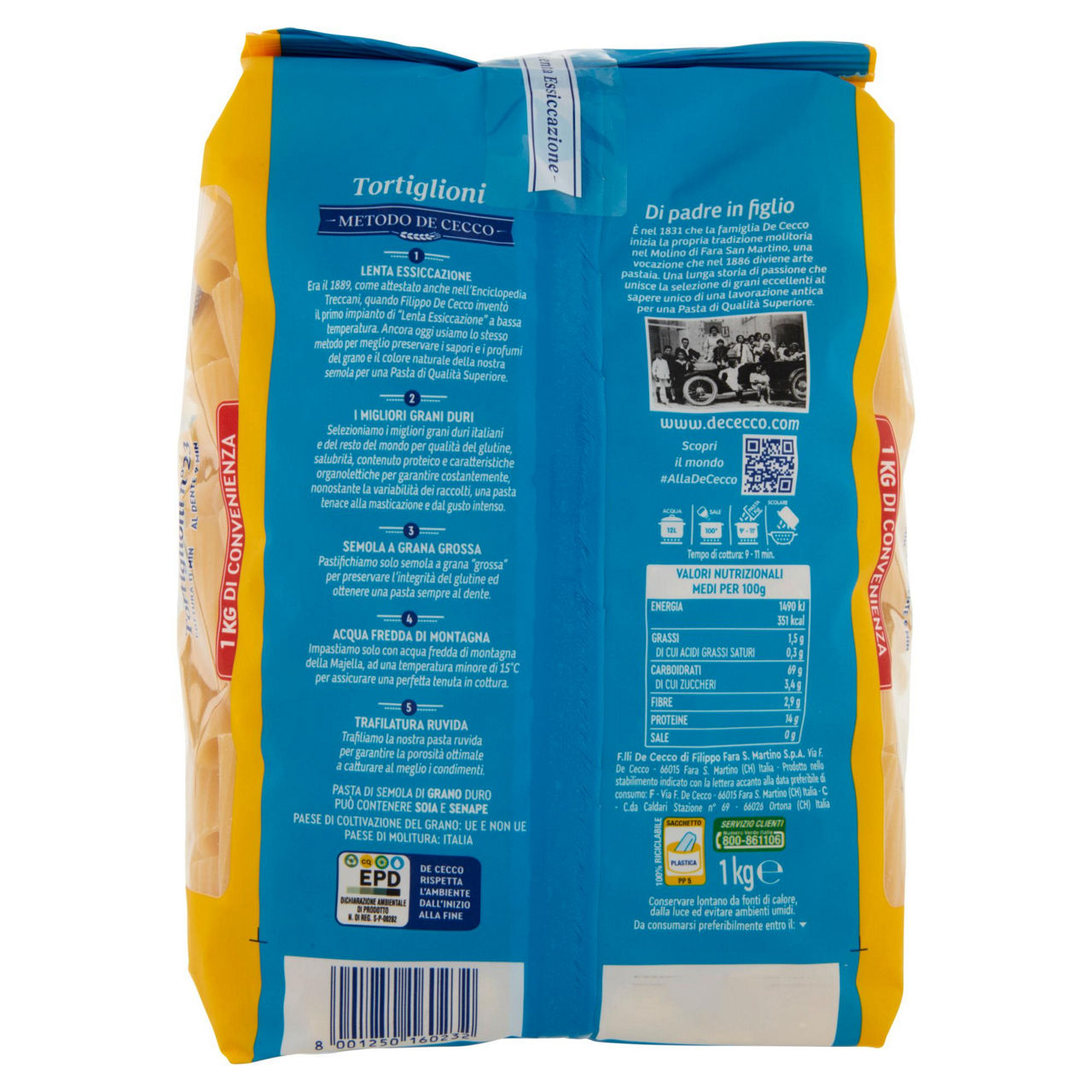 Tortiglioni n. 23 pasta di semola di grando duro 1 kg - Immagine 11