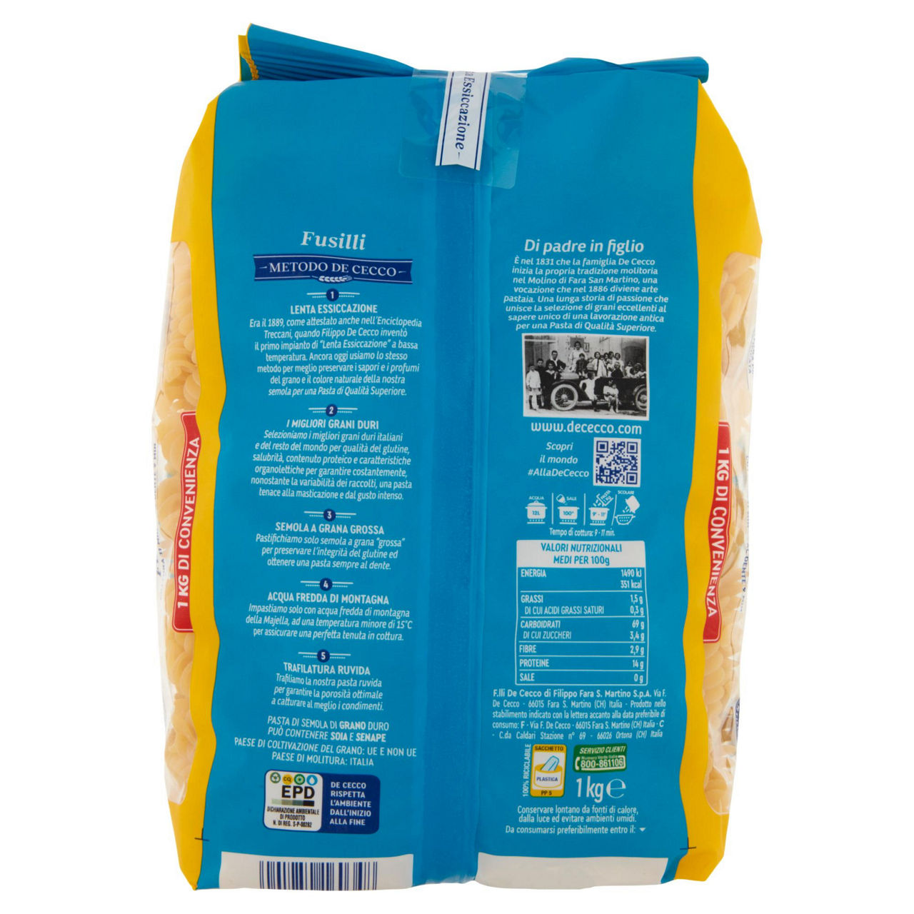 Fusilli n. 34 pasta di semola di grano duro 1 kg - Immagine 51