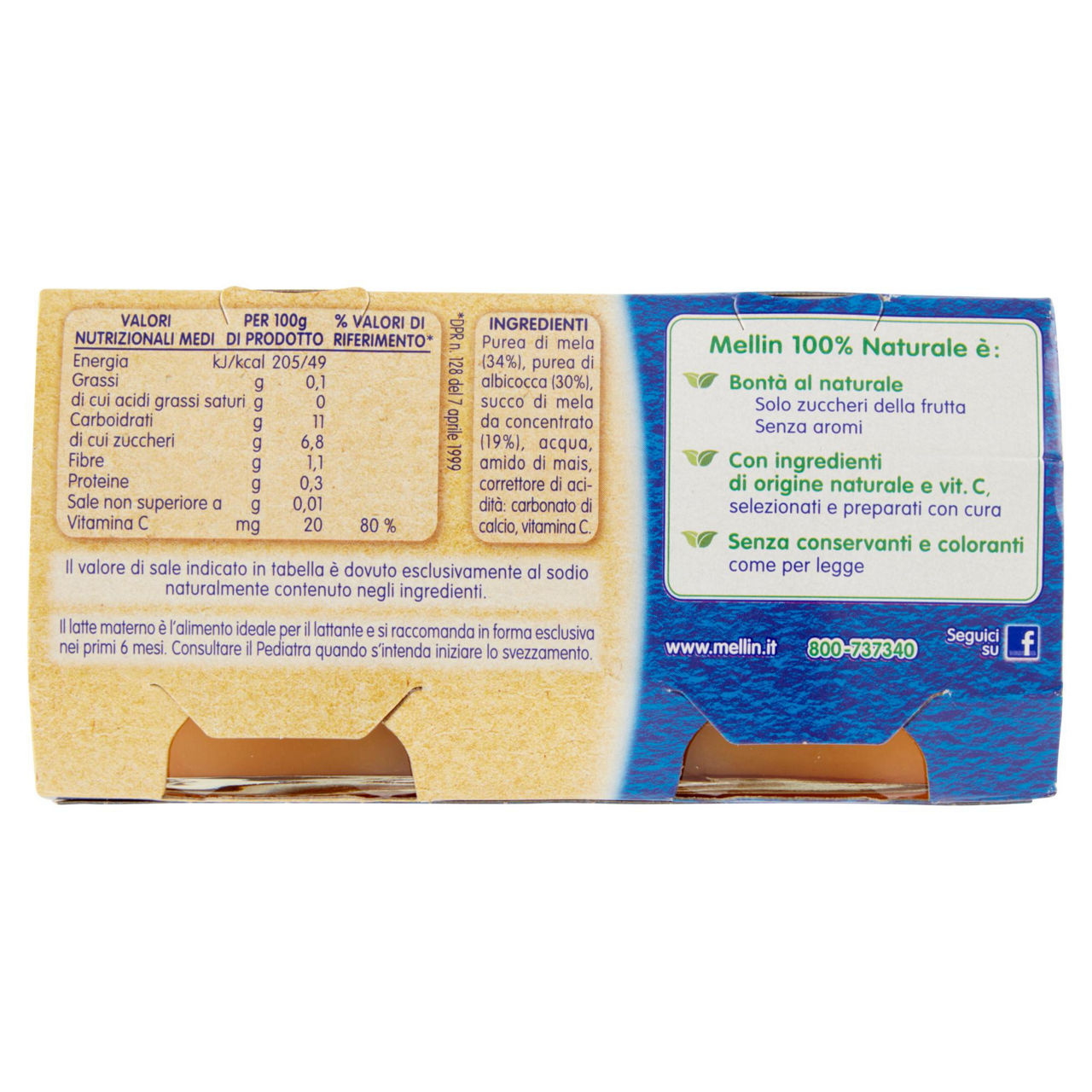 Omogeneizzato di mela e albicocca 2 pz x 100 gr - Immagine 11