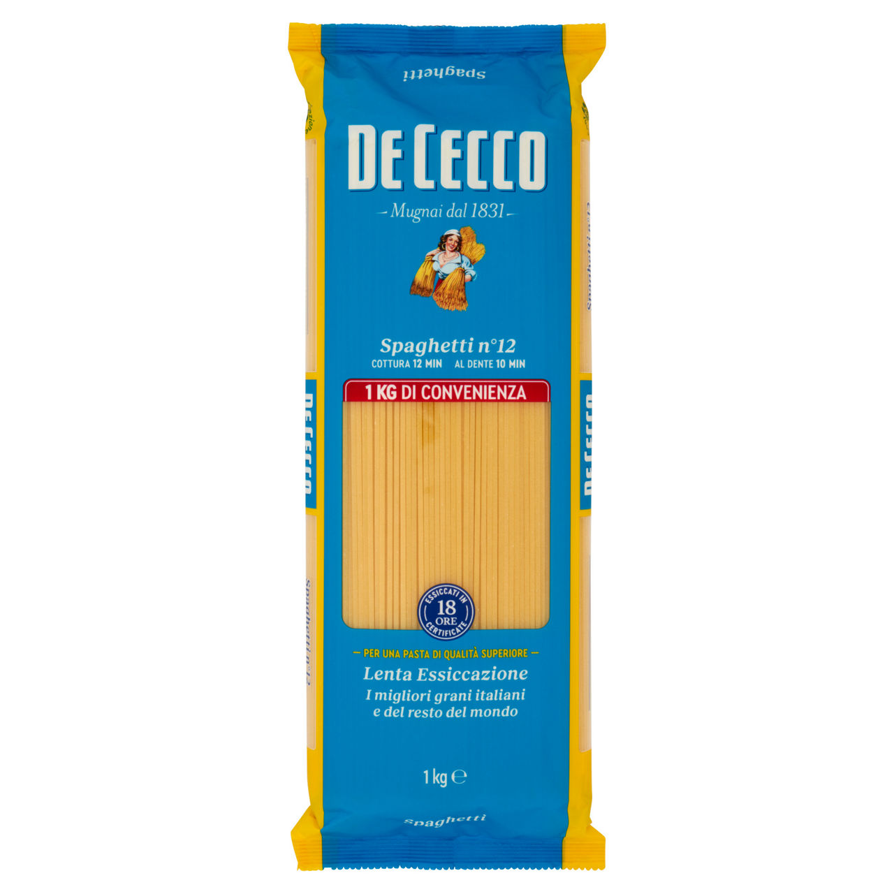 Spaghetti n. 12 pasta di semola di grano duro 1 kg