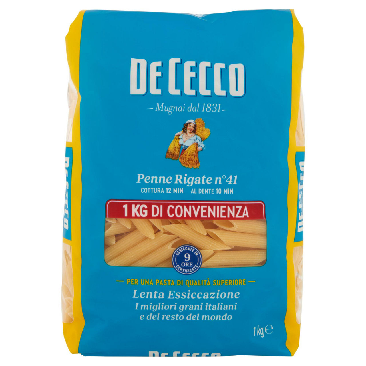 Penne rigate n. 41 pasta di semola di grano duro 1 kg
