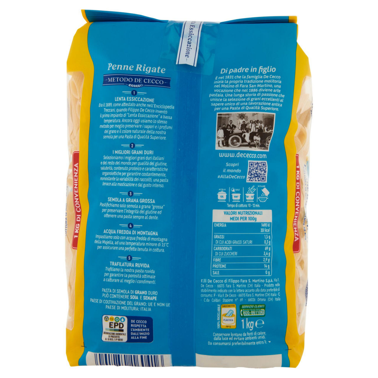 Penne rigate n. 41 pasta di semola di grano duro 1 kg - Immagine 21