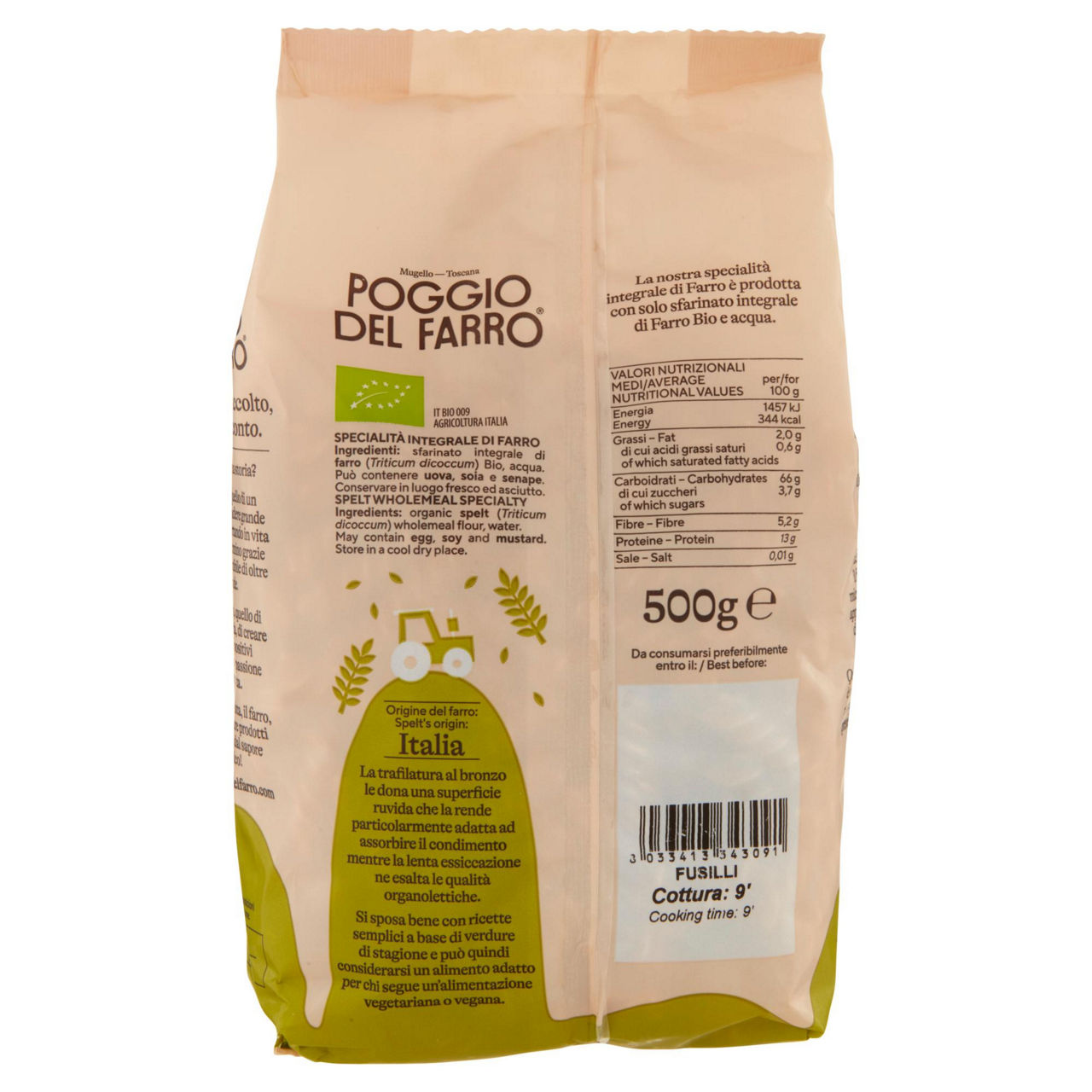 Fusilli di farro bio poggio del farro gr 500 - Immagine 11