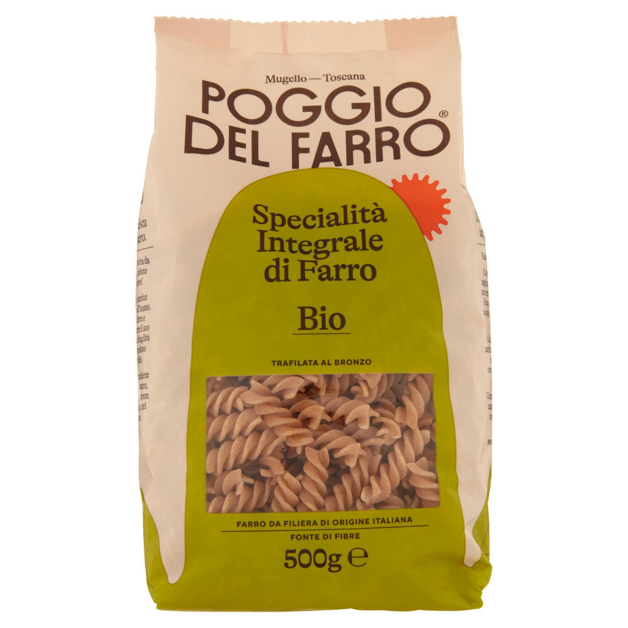 Fusilli di farro bio poggio del farro gr 500 - Immagine 01