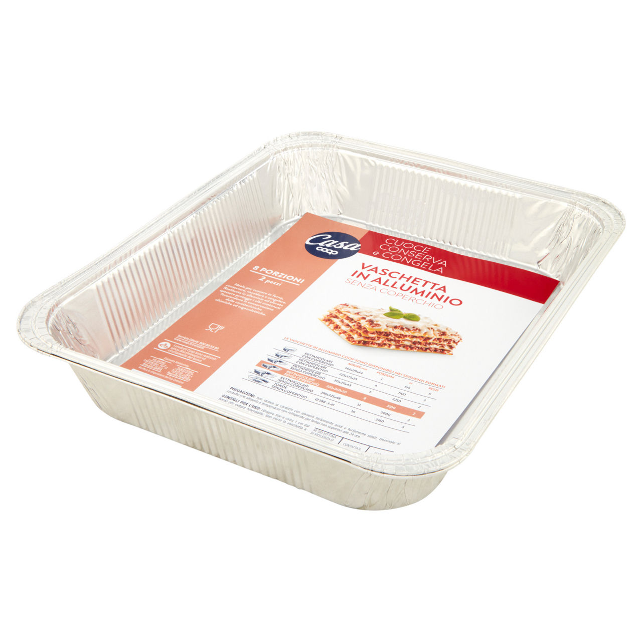 Vaschetta in alluminio coop casa rettangolare r98g 8porz. pz2 - Immagine 31