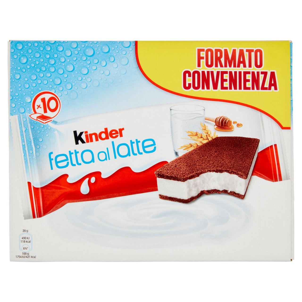Kinder Fetta al Latte 10 pz - Immagine 01
