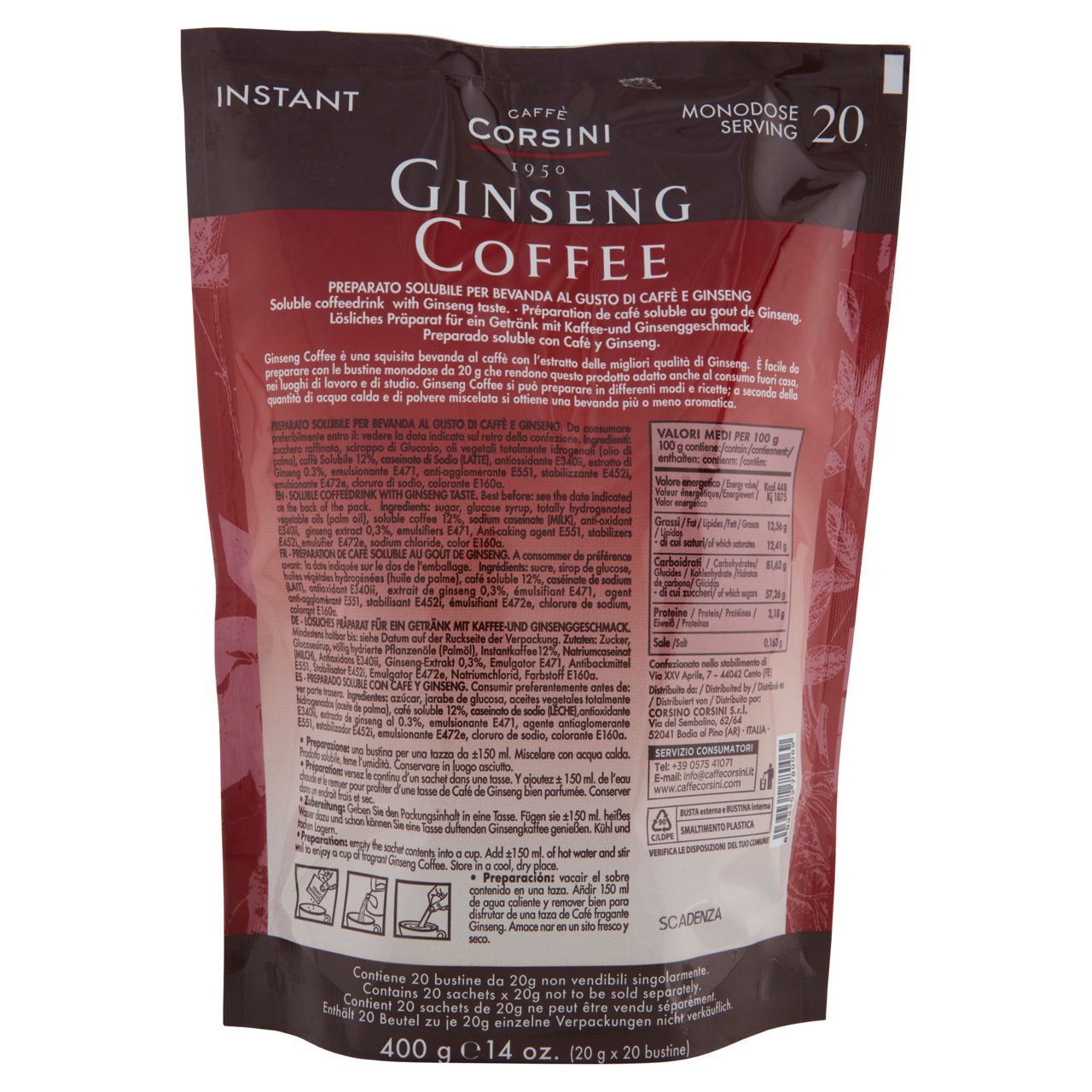 Caffè solubile al ginseng 20 pz 400 gr - Immagine 31