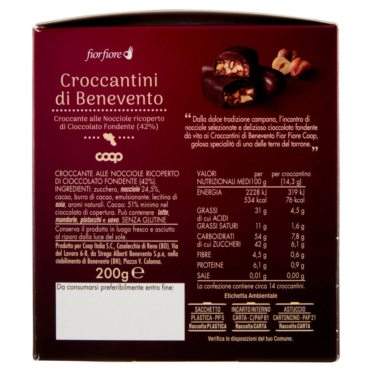 Croccantini di Benevento alle nocciole ricoperti di cioccolato fondente 200 gr - Immagine 21