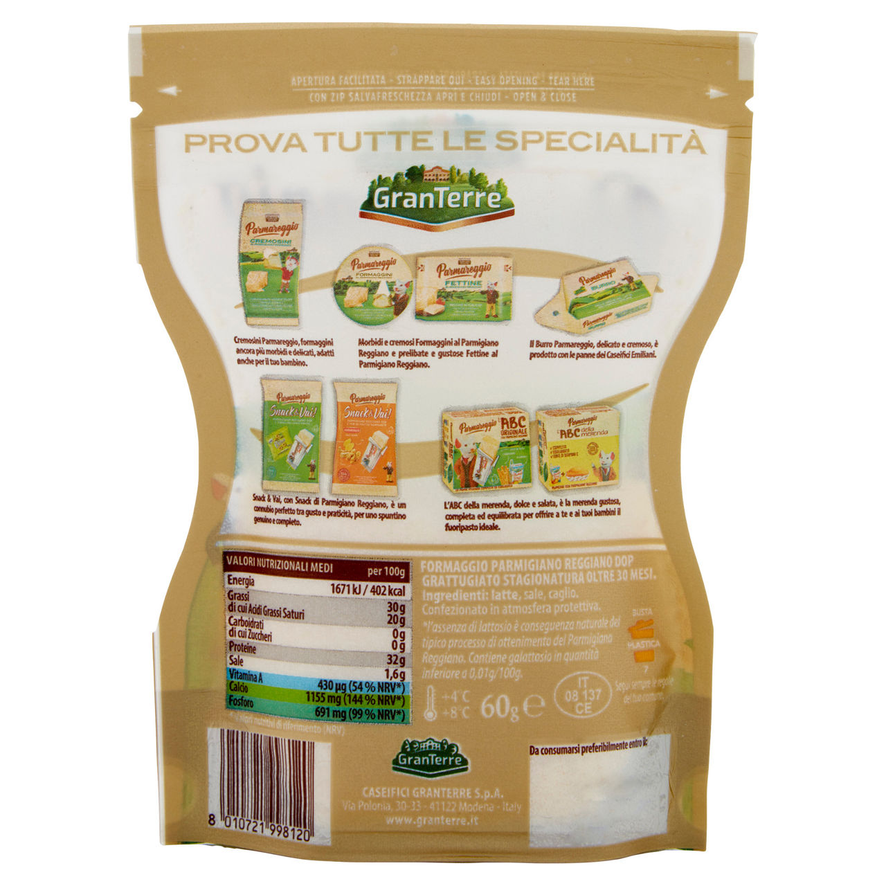 Parmigiano Reggiano DOP oltre 30 mesi grattugiato 60 gr - Immagine 11