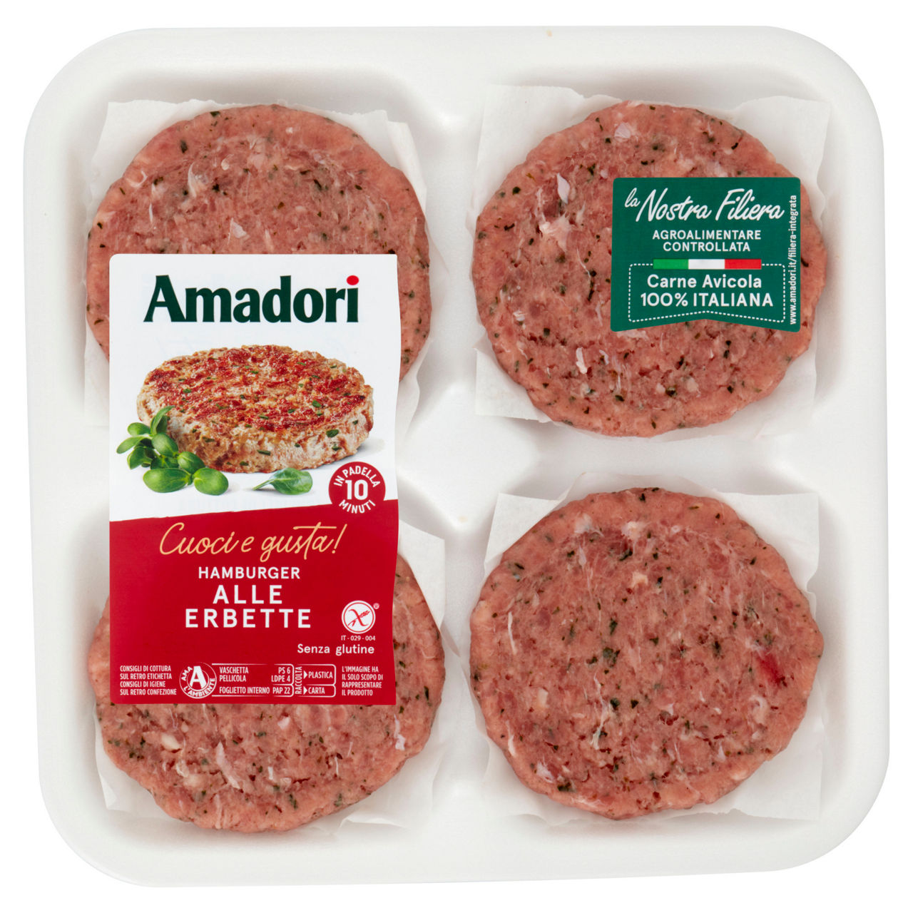 Hamburger alle erbette 408 gr