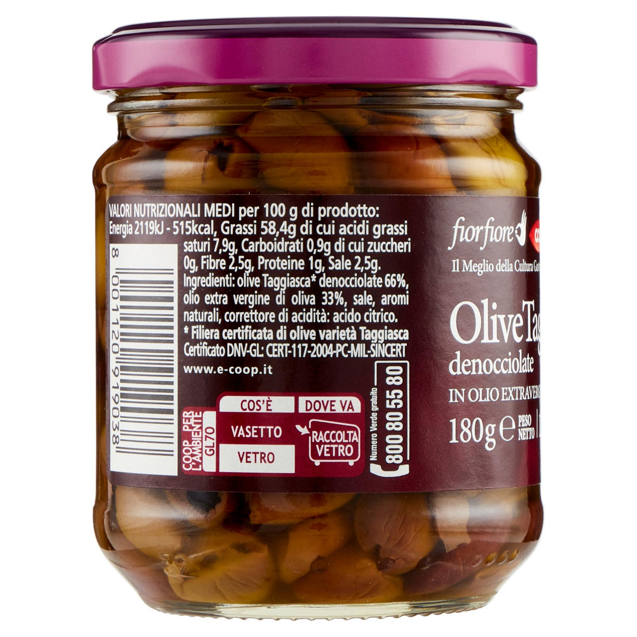 Olive Taggiasca denocciolate in olio extra vergine di oliva 180 gr - Immagine 61