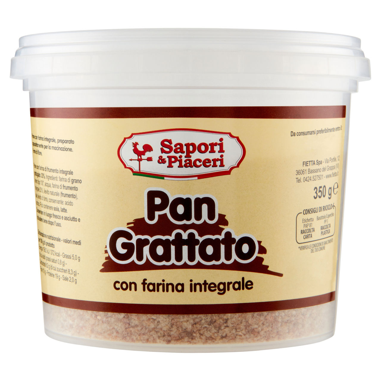 Pangrattato integrale 350 gr