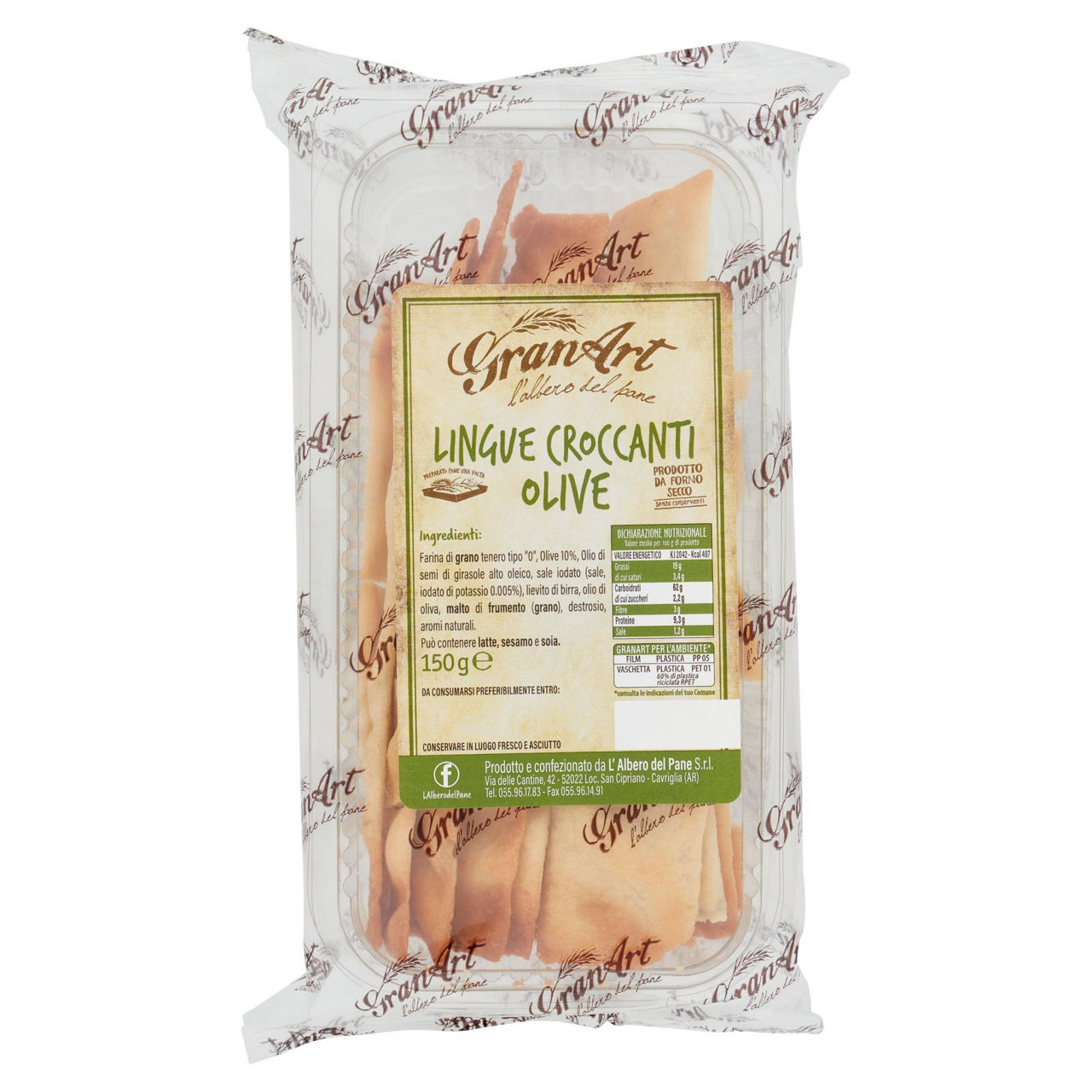 Lingue croccanti alle olive 150 gr - Immagine 01