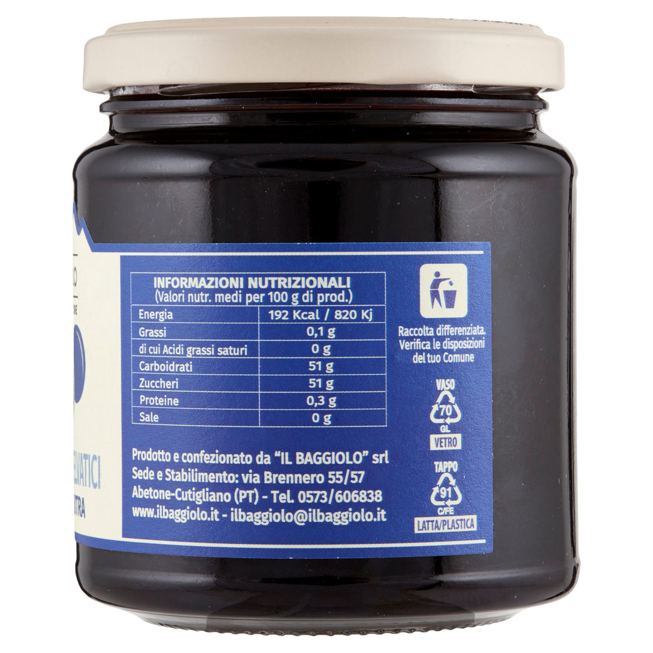 Confettura extra di mirtilli neri selvatici 340 gr - Immagine 31