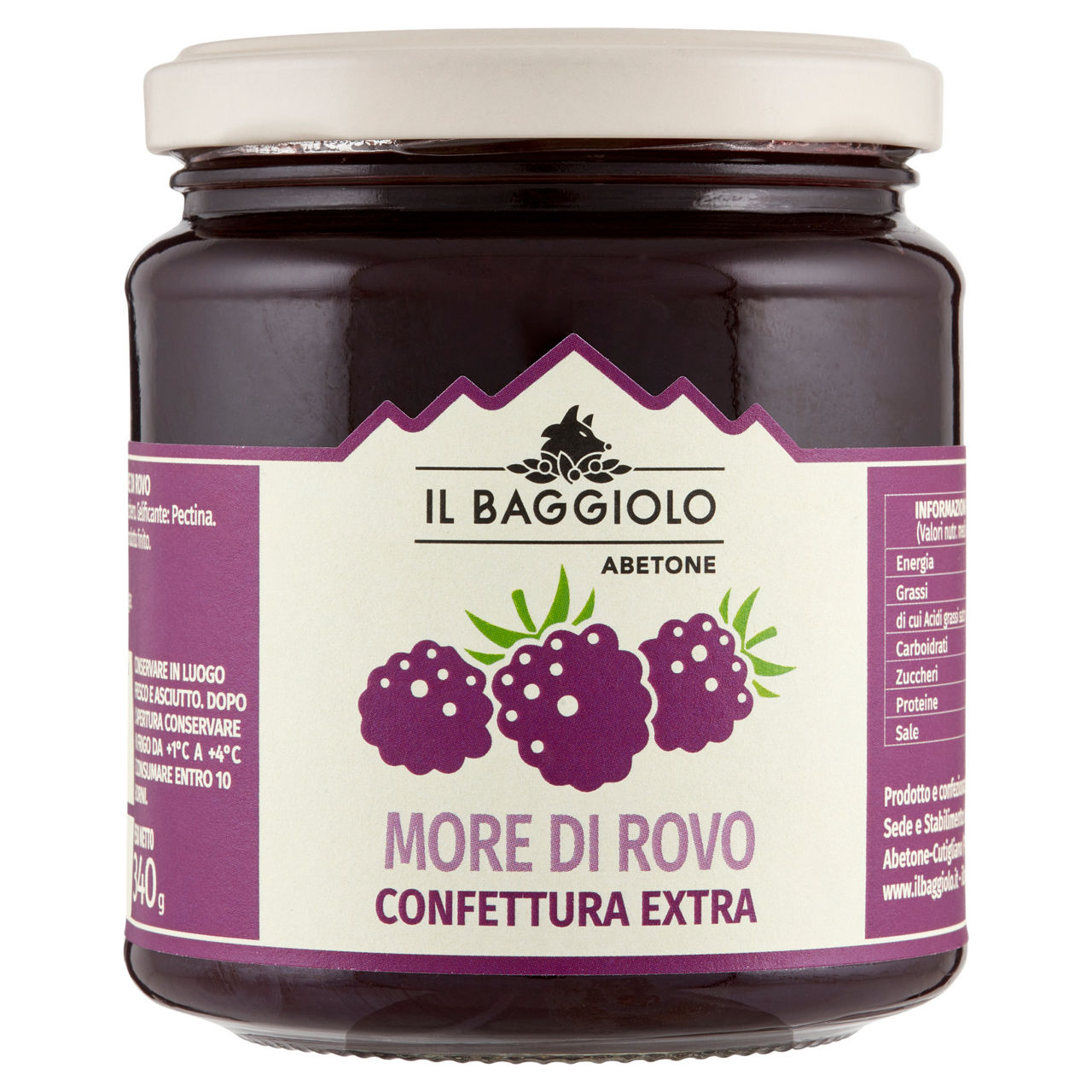 Confettura extra di more di rovo 340 gr