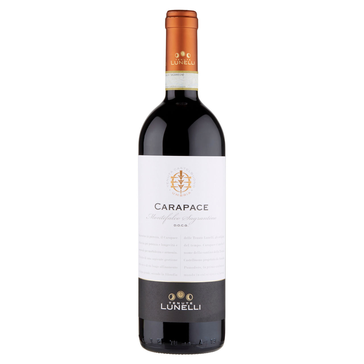 Vino rosso Sagrantino Montefalco DOCG Tenuta Castelbuono Carapace 750 ml - Immagine 01
