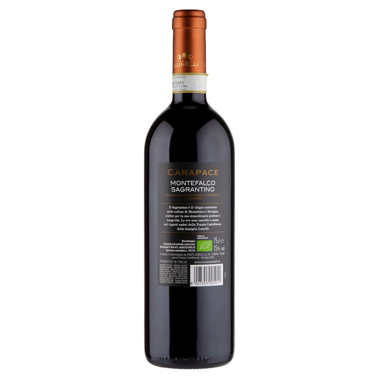 Vino rosso Sagrantino Montefalco DOCG Tenuta Castelbuono Carapace 750 ml - Immagine 11