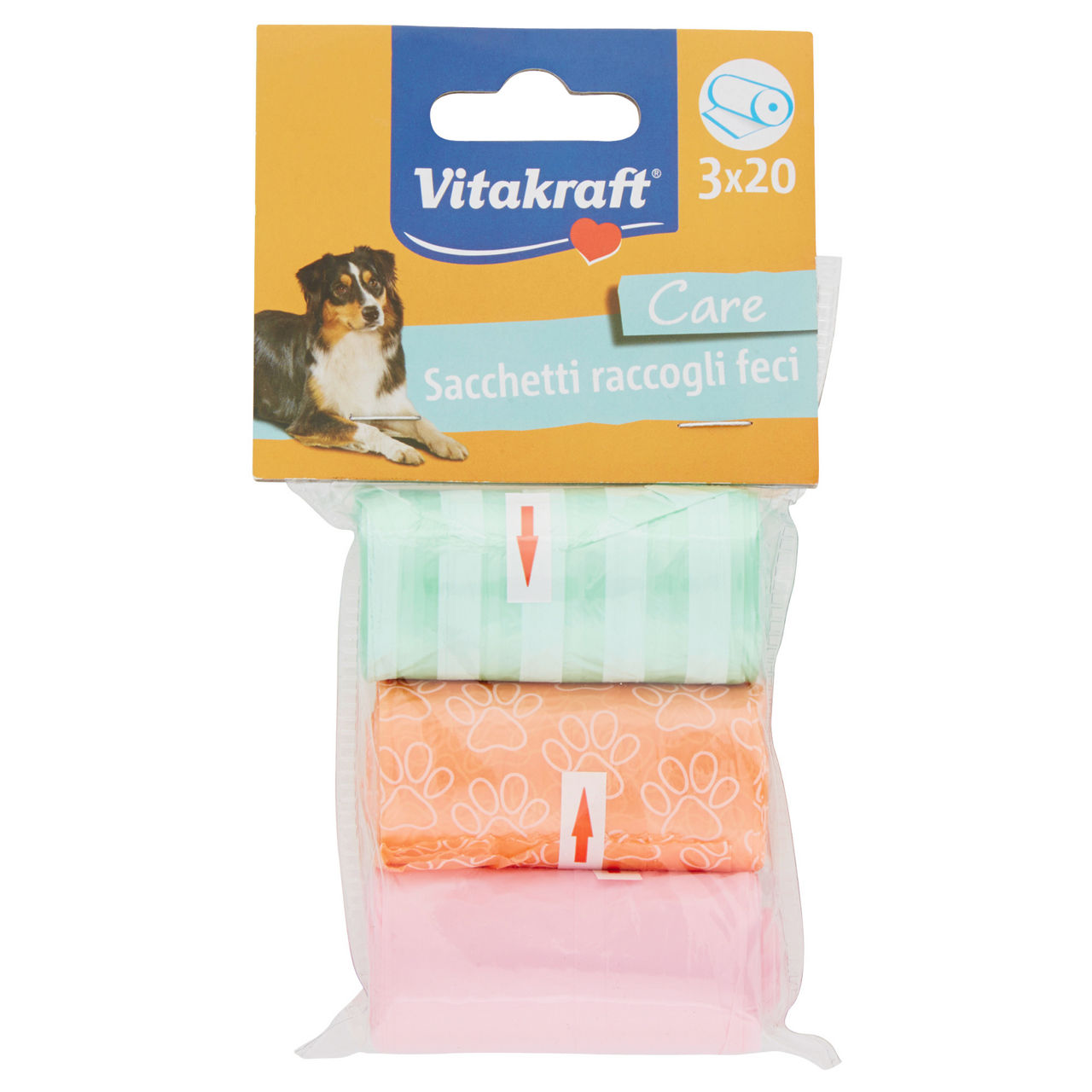 Sacchetti raccogli feci di ricambio 3 pz da 20 sacchetti   - Immagine 01