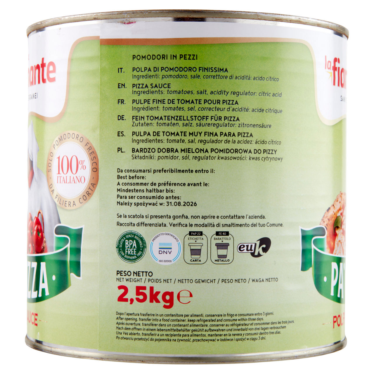 Polpa fine pa' pizza la fiammante kg 2,5 - Immagine 51