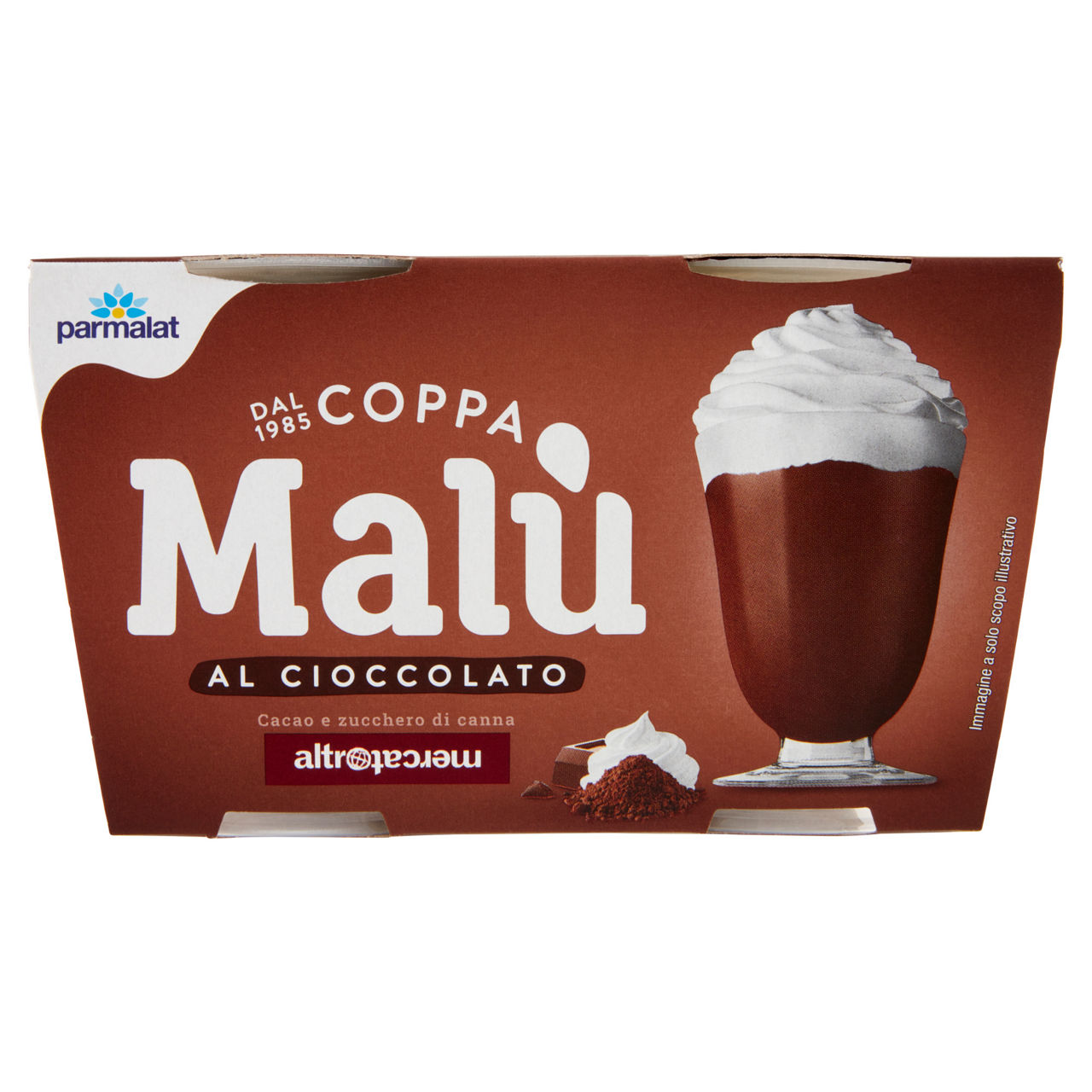 Coppa dessert al cioccolato con panna montata 2 pz da 100 gr - Immagine 01