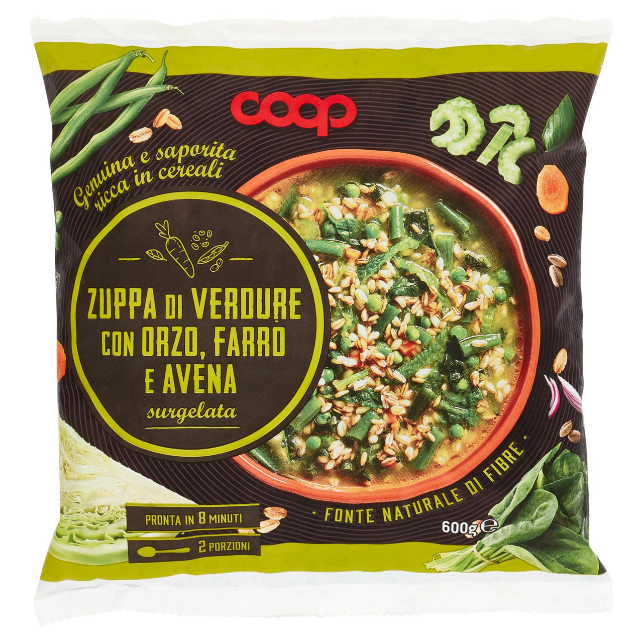 Zuppa di verdure con orzo farro e avena surgelata 600 gr - Immagine 01
