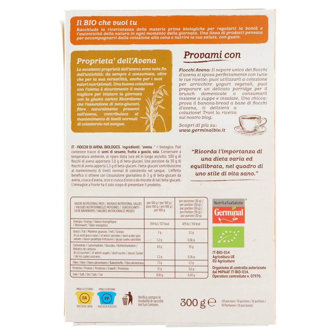 Fiocchi di avena bio 300 gr - Immagine 21