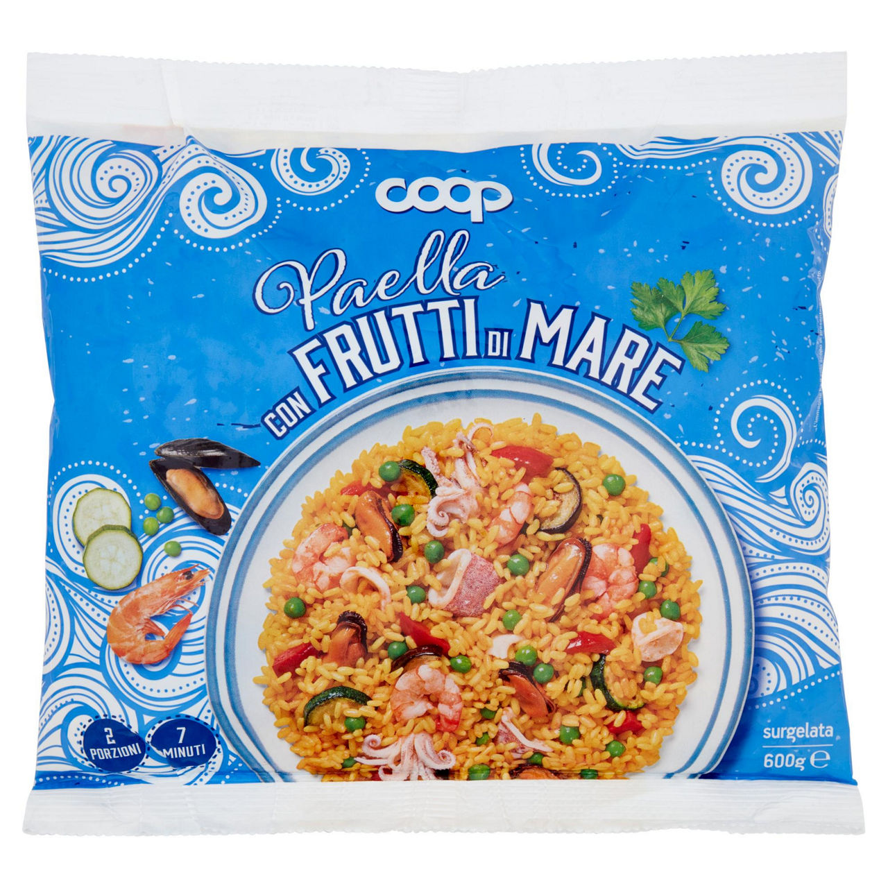Paella con frutti di mare surgelata 600 gr