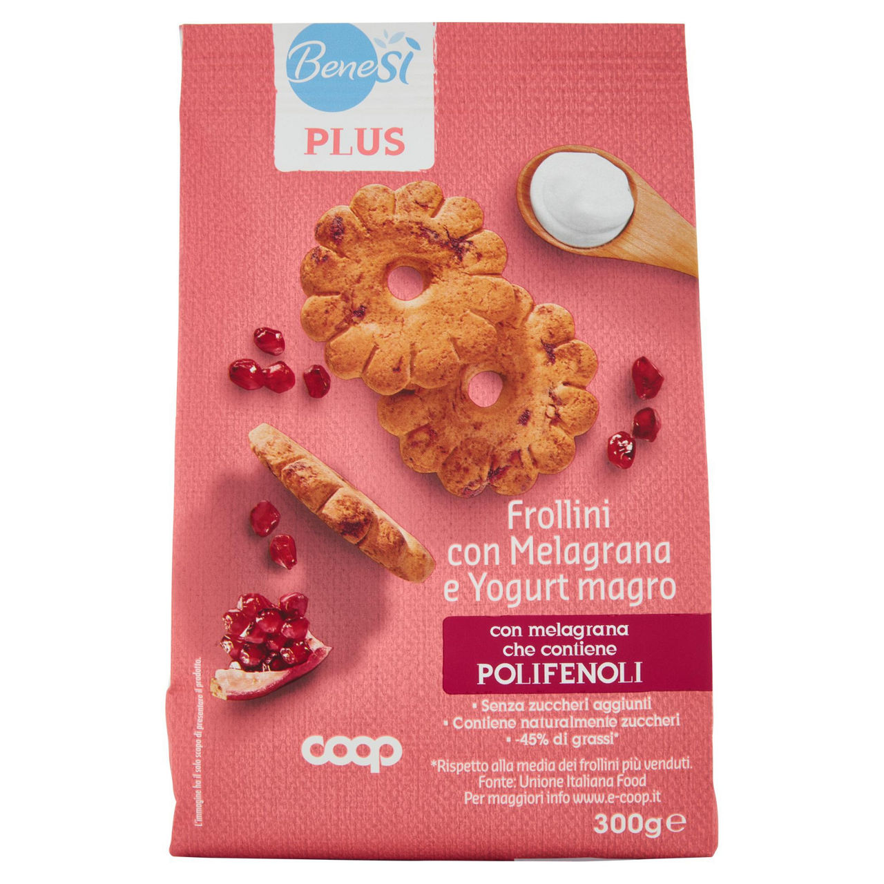 Biscotti frollini con melagrana e yogurt magro 300 gr