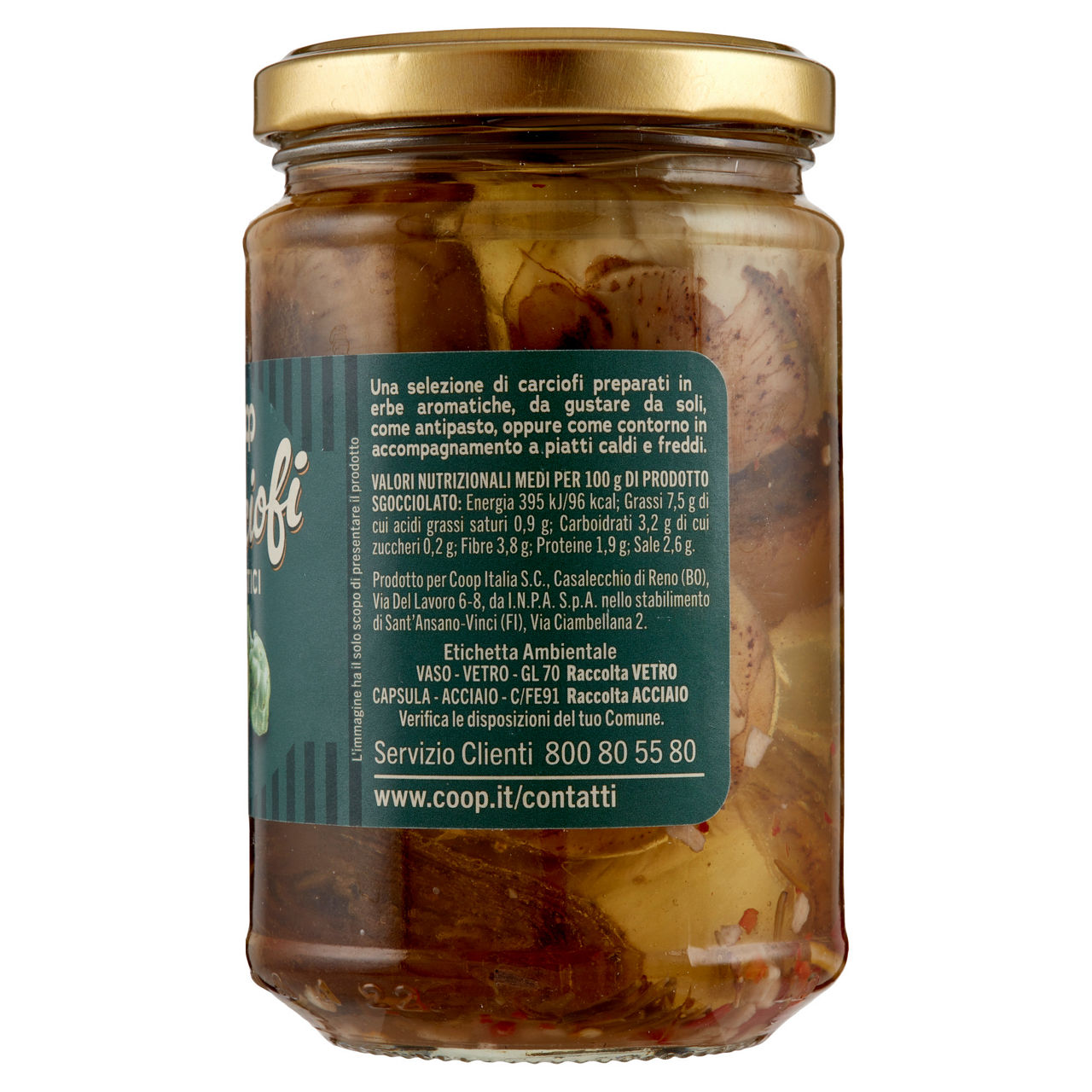 Carciofi rustici in olio di girasole coop v.v.280g - Immagine 11