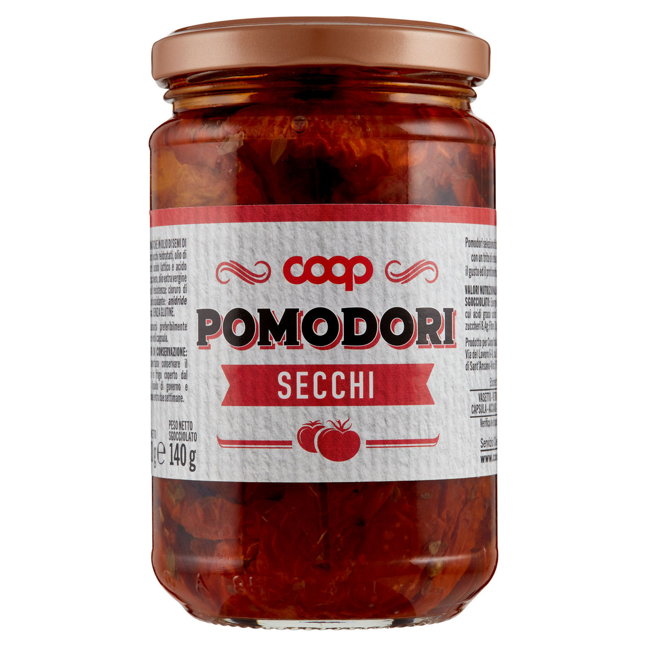 Pomodori secchi in olio di girasole coop v.v.280g