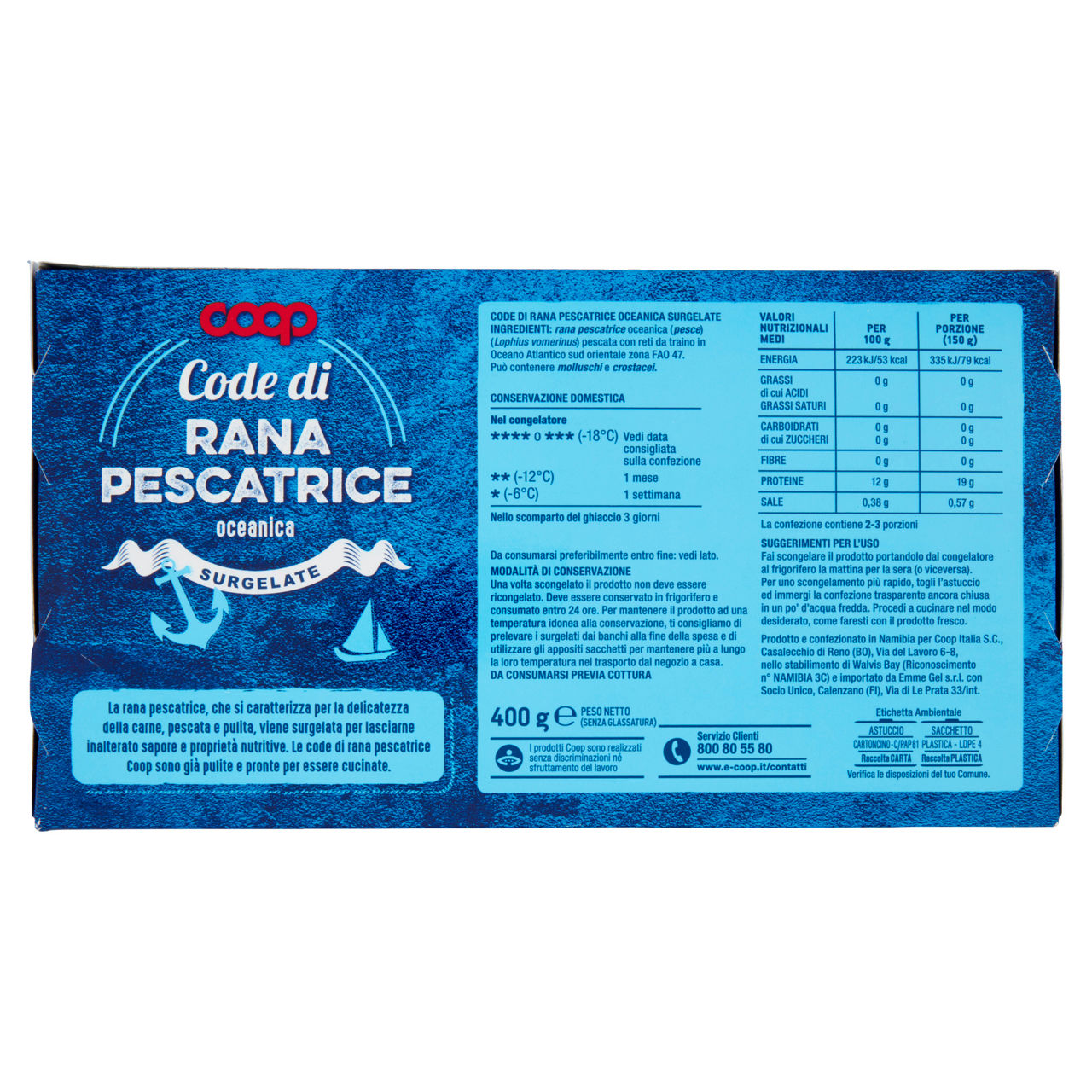 Code di rana pescatrice Sudafricana surgelate 400 gr - Immagine 41
