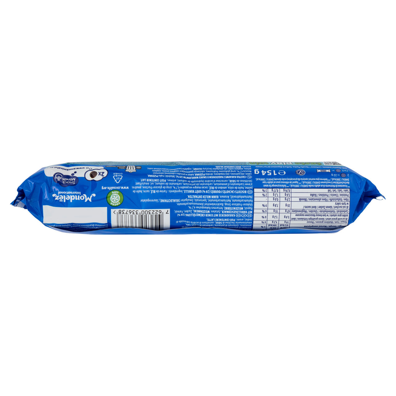 Biscotti al cacao magro ripieni di crema al gusto vaniglia 154 gr - Immagine 101