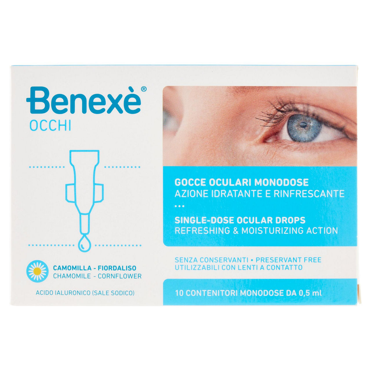Gocce oculari monodose benexe  10 fiale scatola 0,5ml - Immagine 01