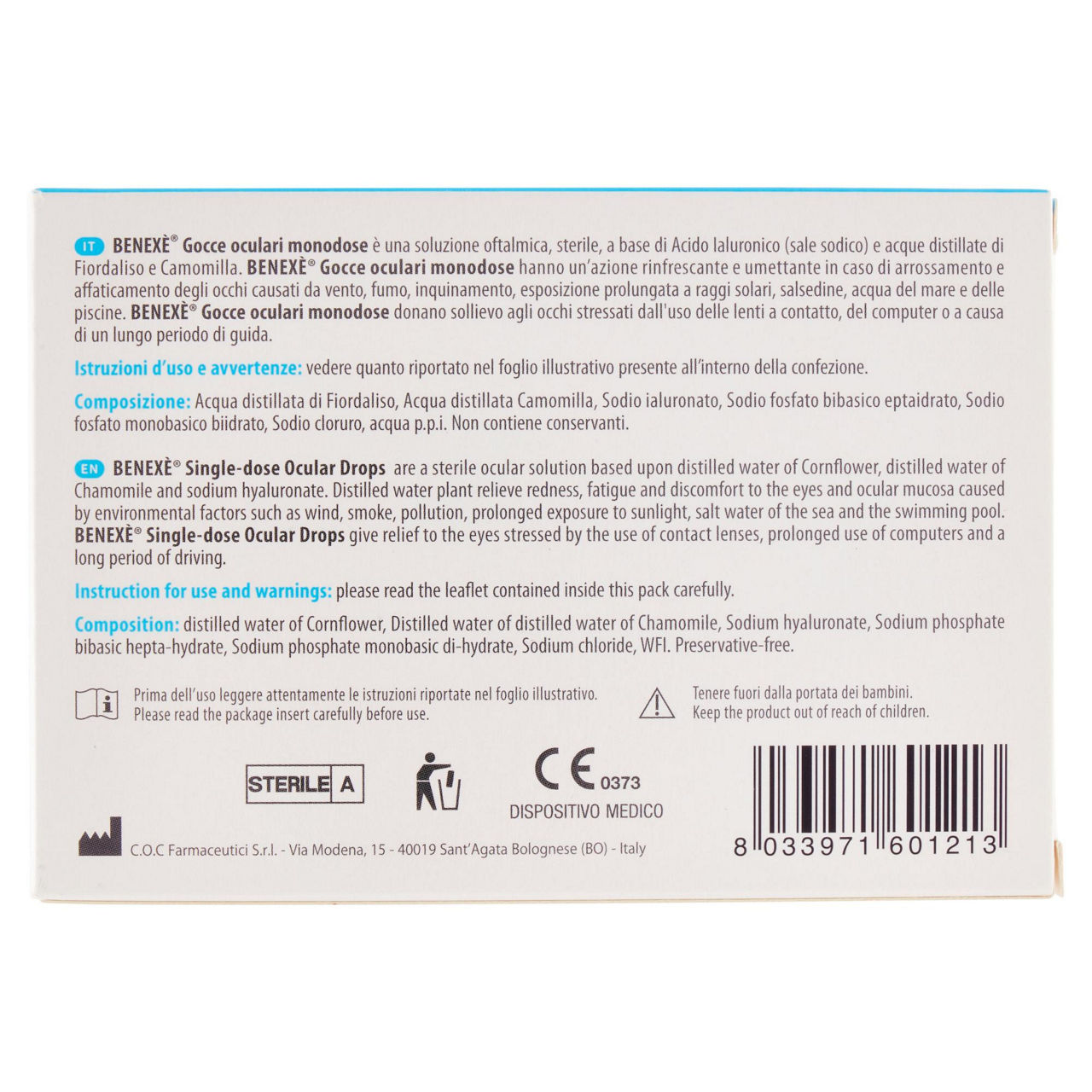 Gocce oculari monodose benexe  10 fiale scatola 0,5ml - Immagine 21