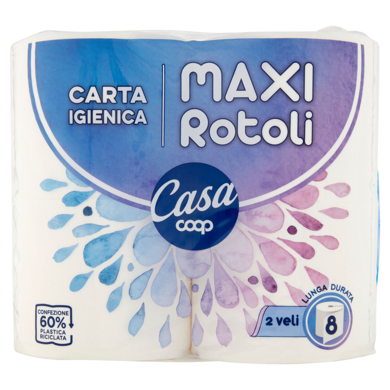 Carta igienica maxirotoli 500 strappi 8 pz