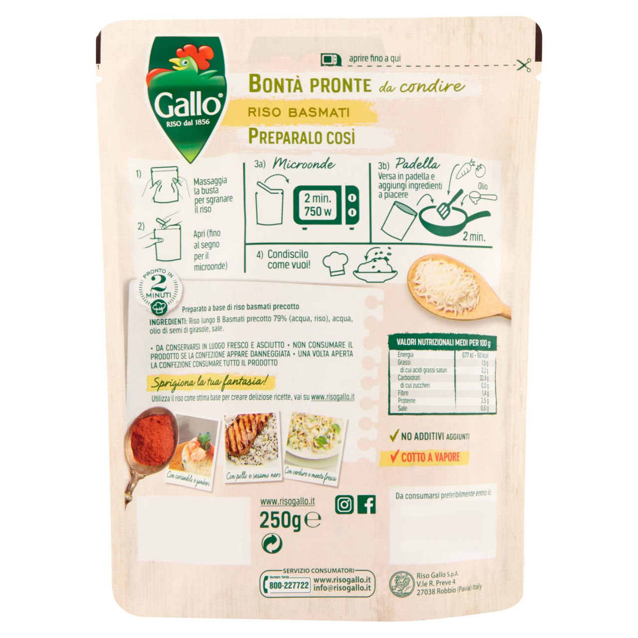 Riso expresso basmati bianco riso gallo busta gr. 250 - Immagine 51